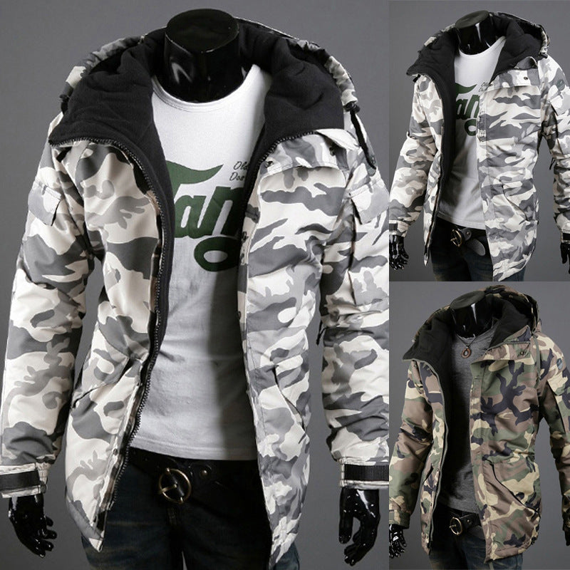 Discover the British Camouflage Trend Men's Hooded Jacket