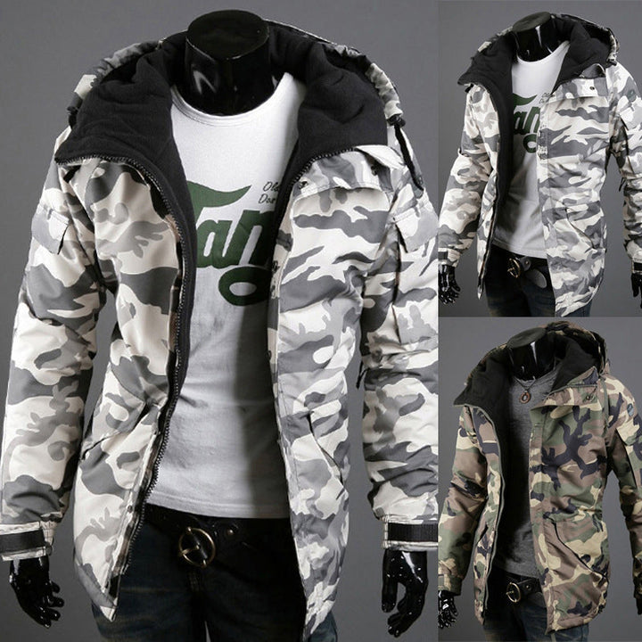 Discover the British Camouflage Trend Men's Hooded Jacket