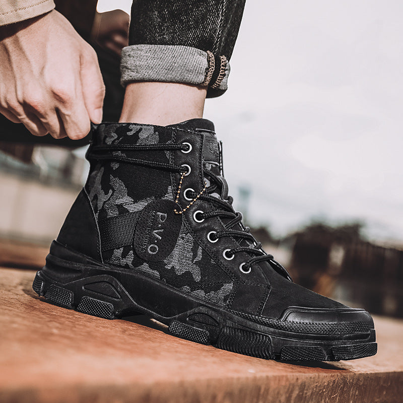 Discover the Ultimate Hiking Experience with Our New Canvas High-top Tooling Retro Outdoor Hiking Boots